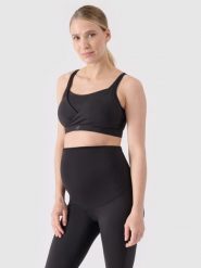 4F Biustonosz ciążowy treningowy ułatwiający karmienie damski - czarny S. Czarne bielizna sportowa damska 4F, l, bez wzorów, z dzianiny. W wyprzedaży za 69.99 zł.