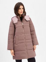 Liu Jo Collection płaszcz puchowy Kobiety brązowy, XL. Brązowe płaszcze damskie Liu Jo Collection, xl, bez wzorów, z puchu, eleganckie, bez kołnierzyka, bez kaptura. Za 1,249.95 zł.