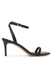 MICHAEL Michael Kors Sandały Liana Mid 40S6LNMS1L Czarny. Czarne sandały damskie MICHAEL Michael Kors, bez wzorów, ze skóry, bez obcasa, na szpilce, bez zapięcia. Za 739.99 zł.