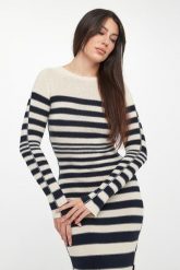 Sukienka midi w paski TWINSET. Sukienki damskie Twinset Milano, m, bez wzorów, bez kołnierzyka, bez ramiączek, midi. Za 1,129.00 zł.