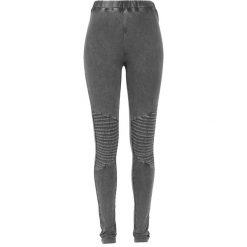 Legginsy damskie w dużych rozmiarach Urban Classic denim. Szare legginsy damskie Urban Classics, bez wzorów, z bawełny. Za 127.20 zł.
