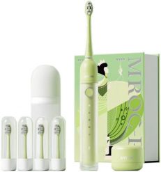 Szczoteczka Jimok Soniczna do Zębów R1 Matcha Green IPX8 cicha 4 Końcówki. Zielone szczoteczki soniczne Jimok. Za 138.28 zł.