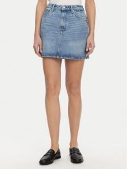 Tommy Hilfiger Spódnica jeansowa WW0WW44392 Niebieski Regular Fit. Niebieskie spódnice damskie Tommy Hilfiger, bez wzorów, z bawełny. Za 249.99 zł.