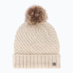 Czapka zimowa damska ROXY Blizzard Beanie. Białe czapki damskie Roxy, na zimę, bez wzorów, z dzianiny. Za 172.60 zł.