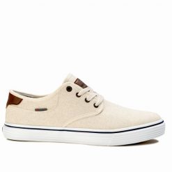 Buty męskie trampki sportowe Wrangler CALYPSO DERBY C MEN LOW. Białe trampki męskie Wrangler, bez wzorów, z jeansu, eleganckie, bez zapięcia. Za 179.00 zł.