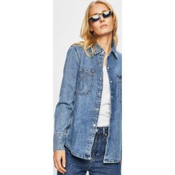 Calvin Klein Jeans - Koszula. Niebieskie koszule damskie Calvin Klein Jeans, m, bez wzorów, z bawełny, casualowe, bez kołnierzyka, bez ramiączek. W wyprzedaży za 259.90 zł.
