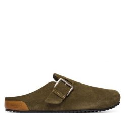 Klapki Pepe Jeans. Brązowe klapki męskie Pepe Jeans, bez wzorów, z jeansu, bez zapięcia. Za 259.99 zł.