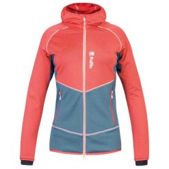 Bluza damska z kapturem Rafiki Linya. Czerwone bluzy damskie RAFIKI, bez wzorów, z materiału, sportowe, bez ramiączek, z kapturem. Za 616.05 zł.