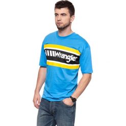 WRANGLER T SHIRT B&Y OVERSIZED T MEDITERRANEAN BLUE W7C44GHBR 112131691. Niebieskie t-shirty męskie Wrangler, m, bez wzorów, bez kołnierzyka, bez ramiączek. W wyprzedaży za 39.99 zł.