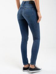 Jeansy damskie skinny granatowe Adela 512. Niebieskie jeansy damskie BIG STAR, bez wzorów, z denimu, retro. W wyprzedaży za 219.99 zł.