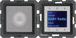 Radio Hager Touch DAB+ Bluetooth z głośnikiem antracyt aksamit (30806086). Radia Hager. Za 771.46 zł.