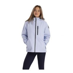 Kurtka Damska Robina DLX. Niebieskie kurtki sportowe damskie Trespass, m, bez wzorów, z materiału, bez ramiączek, z kapturem, trekkingowe. Za 449.99 zł.
