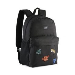 Plecak Phase z naszywką 20 l PUMA. Czarne plecaki męskie Puma, z aplikacjami, sportowe. Za 159.00 zł.