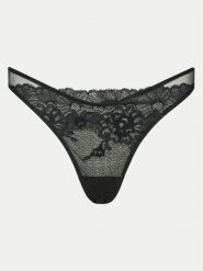 Calvin Klein Underwear Stringi 000QF7753E Czarny. Czarne majtki damskie Calvin Klein Underwear, z syntetyku. Za 99.99 zł.