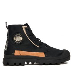 Trapery Palladium. Czarne trapery damskie Palladium, bez zapięcia. Za 289.99 zł.