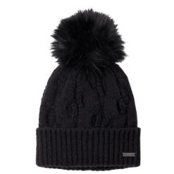 Czapka damska Boundless Days Cable Knit Pom Beanie. Czarne czapki damskie Columbia, bez wzorów, z materiału, sportowe. Za 119.99 zł.