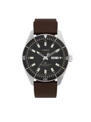 Timex Zegarek Waterbury TW2V24800 Brązowy. Brązowe zegarki męskie Timex, bez wzorów. Za 959.99 zł.