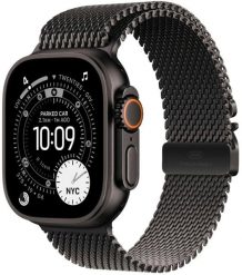 Smartwatch Apple Watch Ultra 3 GPS + Cellular 49mm Black Titanium / Titanium Milanese Loop L Czarny (MF1T4ET/A). Czarne zegarki smartwatch Apple, bez wzorów. Za 5,363.57 zł.
