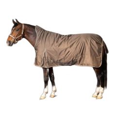 Płaszcz na zewnątrz dla konia wodoodporny z wysokim kołnierzem Harry's Horse Tho. Brązowe płaszcze damskie HARRYS HORSE, s, bez wzorów, sportowe, bez kołnierzyka, bez kaptura. Za 450.50 zł.