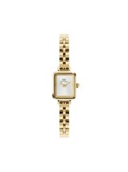 Daniel Wellington Zegarek Quadro Mini DW00100850 Złoty. Żółte, analogowe zegarki damskie Daniel Wellington, złote. Za 909.99 zł.