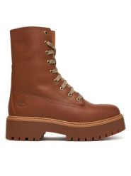 Timberland Trapery TB0A5SAHEM61 Brązowy. Brązowe trapery damskie Timberland, ze skóry, bez zapięcia. Za 779.99 zł.