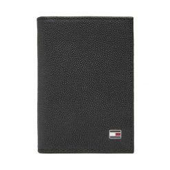 Portfel Tommy Hilfiger. Czarne portfele męskie Tommy Hilfiger, bez wzorów. Za 299.99 zł.