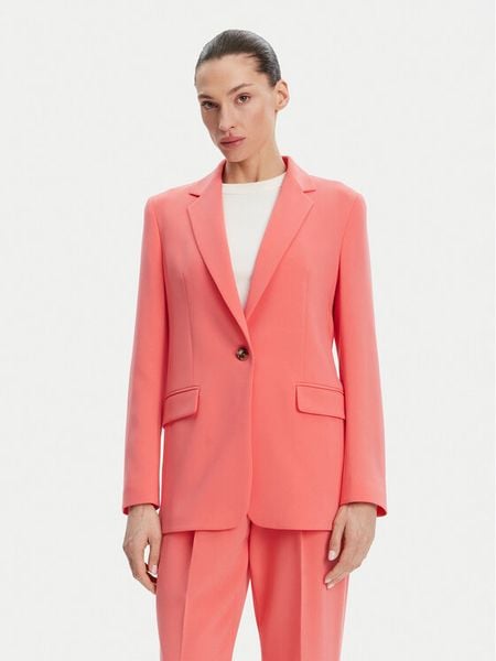 BOSS Marynarka 50490053 Różowy Regular Fit. Czerwone marynarki i żakiety damskie Boss, bez wzorów, z syntetyku, bez kołnierzyka, bez ramiączek. Za 809.99 zł.