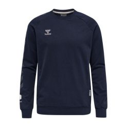 Bluza piłkarska męska Hummel Move Grid bawełniana. Niebieskie bluzy męskie Hummel, m, bez wzorów, z bawełny, sportowe, bez ramiączek, bez kaptura. W wyprzedaży za 208.50 zł.