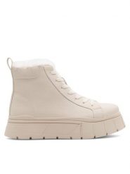 DeeZee Trzewiki CHARLIZE HY60080-5 Beżowy. Brązowe botki damskie DeeZee, bez wzorów, z syntetyku, bez obcasa, na płaskiej podeszwie, bez zapięcia. Za 159.99 zł.