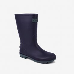Damskie kalosze Coqui z wyjmowaną wkładką. Niebieskie kalosze damskie Coqui, bez wzorów, z materiału, przed kolano, bez zapięcia. Za 138.99 zł.