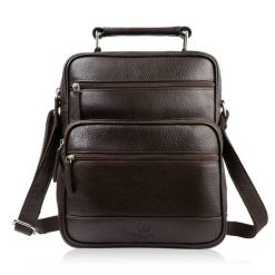 Torba męska skórzana na ramię brązowa listonoszka męska Paolo Peruzzi T-127-BR. Brązowe torby na ramię męskie z materiału, na ramię. Za 259.00 zł.