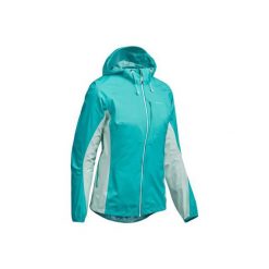 Kurtka turystyczna FH500 Helium Rain damska. Niebieskie kurtki sportowe damskie QUECHUA, m, bez wzorów, z materiału, bez ramiączek, bez kaptura, climacool (adidas). Za 299.99 zł.