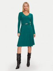 Marciano Guess Sukienka dzianinowa Luna 4BGK00 5613Z Beżowy Regular Fit. Brązowe sukienki damskie Marciano Guess, z aplikacjami, z dzianiny, bez kołnierzyka, bez ramiączek. Za 479.99 zł.