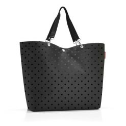 Torba shopper xl, glossy dots black. Czarne torby na laptopa damskie Reisenthel, bez wzorów, na ramię, duże. Za 167.90 zł.