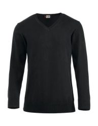 Clique sweter V Aston 100% bawełna czarny. Czarne swetry męskie CLIQUE, m, bez wzorów, z bawełny, bez kołnierzyka, bez ramiączek. Za 240.33 zł.