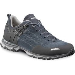 Buty turystyczne męskie Meindl Ontario Gore-Tex. Niebieskie buty zimowe męskie MEINDL, bez wzorów, z gore-texu, bez obcasa, bez zapięcia. Za 743.99 zł.