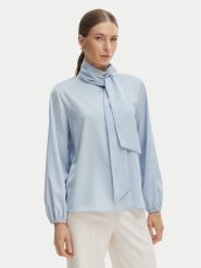 Rinascimento Bluzka CFC0127771003 Błękitny Regular Fit. Niebieskie bluzki damskie Rinascimento, m, bez wzorów, z syntetyku, bez kołnierzyka, bez ramiączek. Za 399.99 zł.