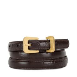 Pasek Damski GINO ROSSI. Brązowe paski damskie Gino Rossi, bez wzorów. Za 99.99 zł.