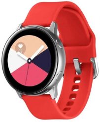 SILIKONOWA OPASKA DO SMARTWATCH 20MM UNIWERSALNA, RED / CZERWONY. Czerwone zegarki smartwatch Hurtel, bez wzorów. Za 15.01 zł.