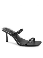 Nine West Klapki ZL23005-1CC Czarny. Czarne klapki damskie Nine West, bez wzorów, ze skóry, bez obcasa, bez zapięcia. Za 239.99 zł.