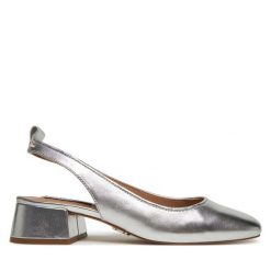 Sandały Steve Madden. Szare sandały damskie Steve Madden, bez wzorów, bez obcasa, na słupku, bez zapięcia. Za 399.99 zł.