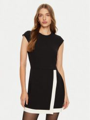 Imperial Sukienka koktajlowa AFAKIMZ Czarny Regular Fit. Czarne sukienki damskie Imperial, m, bez wzorów, z syntetyku, wizytowe, bez kołnierzyka, bez ramiączek. Za 379.99 zł.