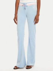 Juicy Couture Spodnie dresowe Velour JCWBJ225352 Błękitny Regular Fit. Niebieskie spodnie dresowe damskie Juicy Couture, bez wzorów, z dresówki. Za 309.99 zł.
