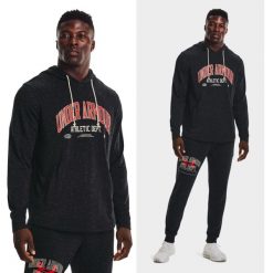 Bluza fitness męska UNDER ARMOUR Rival Athletic z kapturem. Czarne bluzy męskie Under Armour, m, bez wzorów, casualowe, bez ramiączek, z kapturem. W wyprzedaży za 208.04 zł.