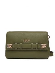 Guess Torebka Gregoria HWBG85 46200 Zielony. Zielone listonoszki damskie Guess, z aplikacjami, ze skóry, bez dodatków. Za 419.99 zł.