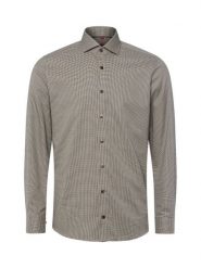 Finshley & Harding Koszula - non-iron Mężczyźni Slim Fit Bawełna beżowy|czarny, 43. Brązowe koszule męskie Finshley & Harding, m, bez wzorów, z bawełny, bez kołnierzyka, bez ramiączek. Za 229.95 zł.