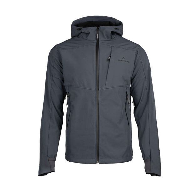 Kurtka męska softshell Ventura1 SS. Brązowe kurtki męskie Bergson, m, bez wzorów, z softshellu, bez kaptura, trekkingowe. Za 399.99 zł.
