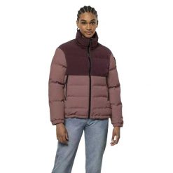 Damska Kurtka Puchowa Alex. Brązowe kurtki sportowe damskie Jack Wolfskin, m, bez wzorów, z materiału, bez ramiączek, bez kaptura, trekkingowe. Za 705.99 zł.