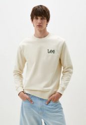 LEE MĘSKA BLUZA WOBBLY LEE SWS ECRU 112341666 L81M016990. Bluzy męskie Lee, l, bez wzorów, bez ramiączek, bez kaptura. Za 199.99 zł.