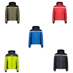 Kurtka męska narciarska CMP 34W4687. Czerwone kurtki sportowe męskie CMP, na zimę, m, bez wzorów, bez kaptura, narciarskie. Za 949.99 zł.